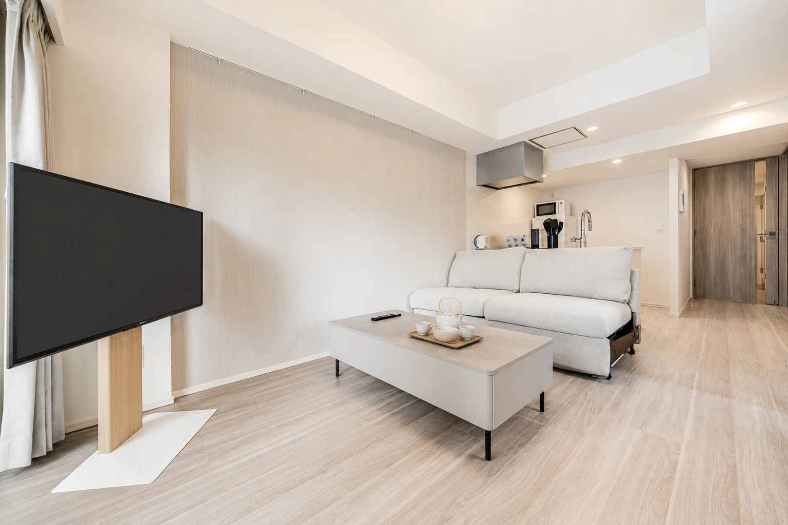 Type B · 2-Bedroom Suite: living room sofa tv wide angle